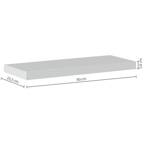 JJA Zidna polica 60X23.5X3.8CM MDF BIJELA Cene
