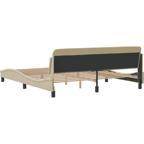 Okvir za krevet Dover krem 180 x 200 cm od tkanine Slike