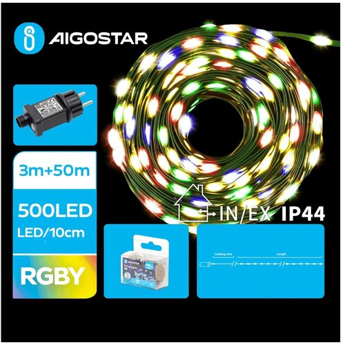 Aigostar LED spoljni božićni niz 500xLED/8 funkcija 53m IP44 vi&amp;scaron;ebojno Slike