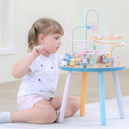 Viga polarb drveni edukativni stol manipulativni Montessori prepleteni Slike