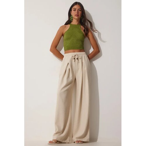  ženske pantalone NS00388, bež Slike