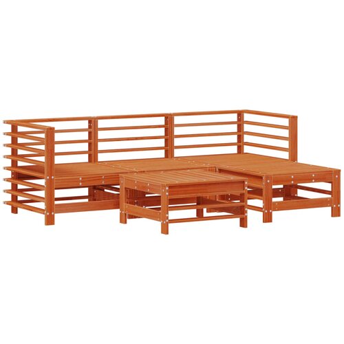  Set lounge namje&amp;scaron;taja za vrt 5 kom. Vo&amp;scaron;tanosmeđa 184,5 x 121 x 60 cm Slike