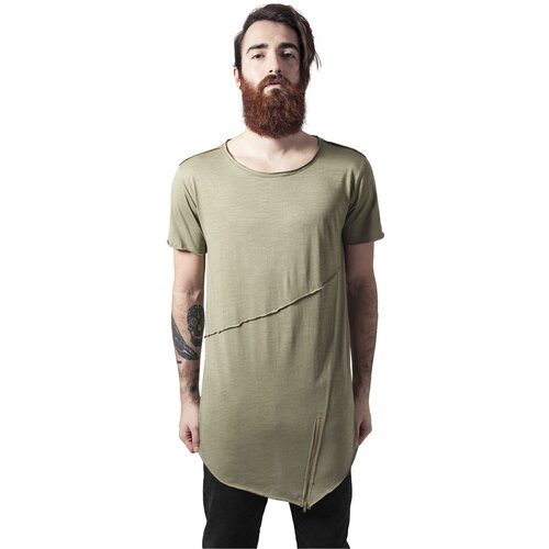 UC Men Bright olive T-shirt with a long front zipper with an open brim Cene