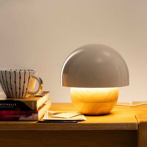 Brilliant Stona lampa NALAM 1xE14/40W/230V siva/jasen Slike