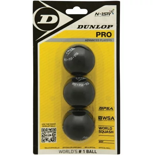 Dunlop PRO 3BBL Loptica za squash, crna, veličina