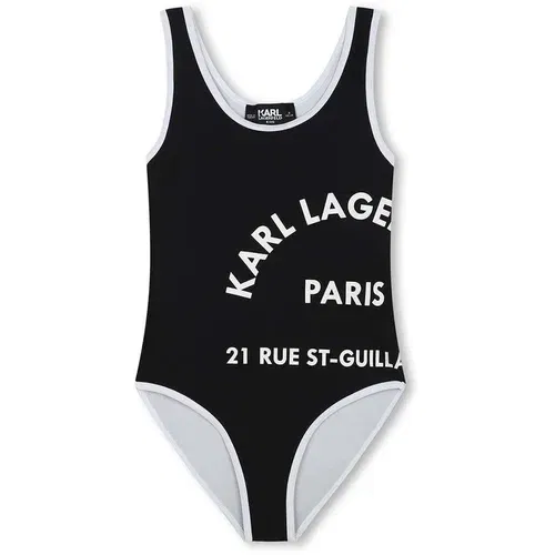 Karl Lagerfeld Dječji jednodijelni kupaći kostim boja: crna