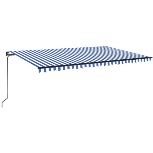 Maison Chic Ročno zložljiva tenda - Senčniki z LED lučmi 500x350 cm modra in bela, (22041321) Slike