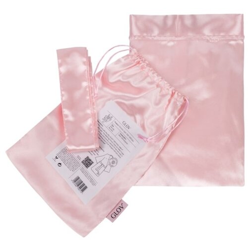 Glov satenski kimono bademantil - roze Slike
