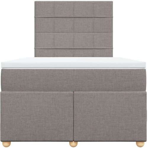 VidaXL Krevet s oprugama i madracem smeđesivi 120 x 190 cm od tkanine Slike
