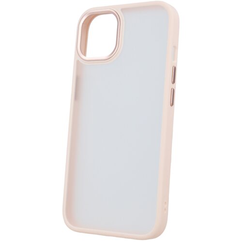 Satin silikonski ovitek za iPhone 14 6.1 - prozorno roza Slike