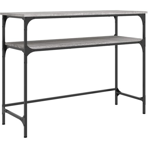 Maison Chic konzolna miza - miza ob steni siva sonoma 100x35,5x75 cm inženirski les, (21786159) Slike