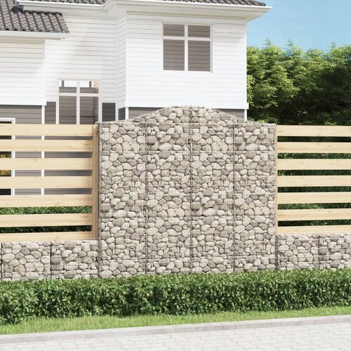 vidaXL Gabionska košara s lukom 200x30x200/220 cm pocinčano željezo Cijene