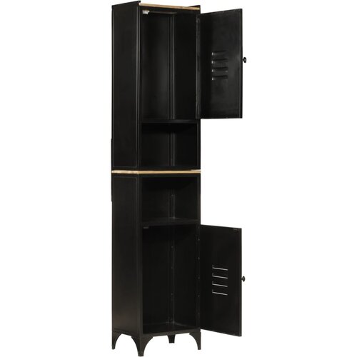 Maison Chic Kopalniška omarica - Kopalniški kabinet 40x27x180 cm železo in trden mangov les, (21794706) Cene
