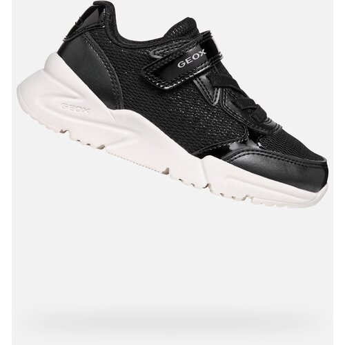 Geox Black Girls Loftus Sneakers - Girls Cene