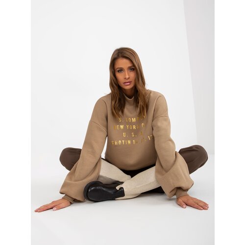 ex moda Sweatshirt-EM-BL-643.39X-dark beige Cene