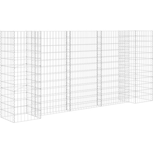 Maison Chic Cvetlično korito - Cvetlični Lonec za rastline gabion H-oblike jeklo 260x40x120 cm, (21789309) Slike