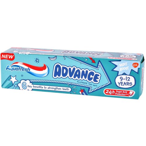 Aquafresh Advance dečija pasta za zube 9-12 godina 75ml Cene