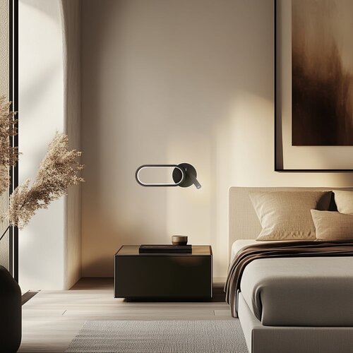Candellux Lighting LED zidno svetlo MONET LED/13W/230V + LED/2W 3000/4000/6000K crna Slike