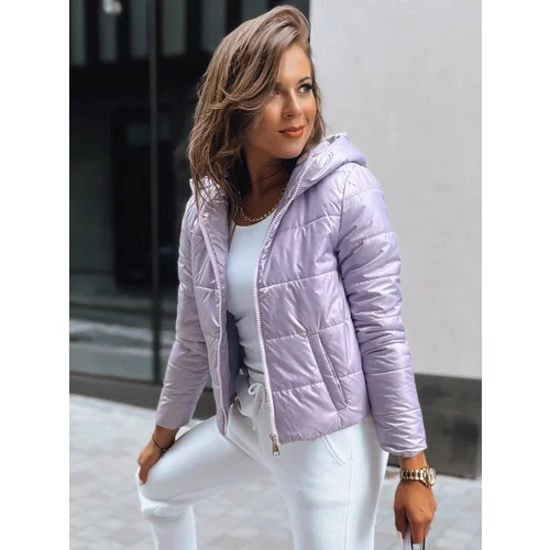 DStreet Women's short quilted jacket SPORT HEVEN purple