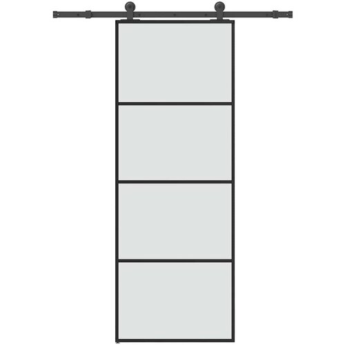 vidaXL Klizna vrata s priborom 76 x 205 cm od ESG stakla i aluminija Cijene