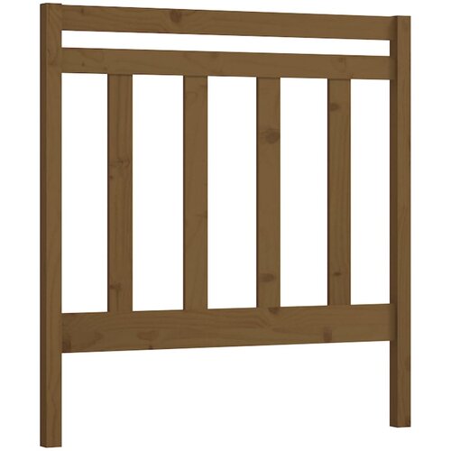  Uzglavlje za krevet boja meda 95 x 4 x 100 cm masivna borovina Slike