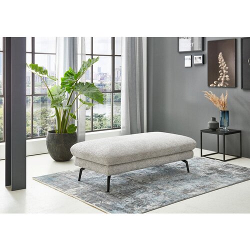Beldomo Style tabure, tekstil srebrne barve Cene