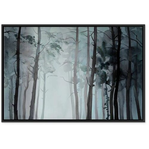  Slika - Hazy Forest (1 Part) Wide 60x40 U crnom drvenom okviru Cene