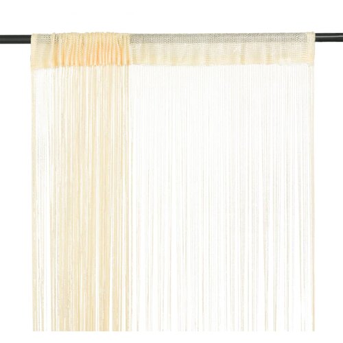 vidaXL Zavese iz nitk 2 kosa 140x250 cm kremne barve, (20597282) Cene