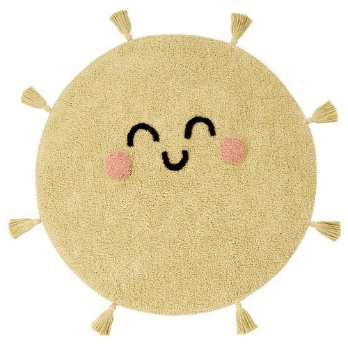 Lorena Canals Žuti periv/ručno rađen pamučan dječji tepih ø100 cm You're My Sunshine – Cijene