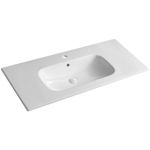 Sapho Bijeli keramički umivaonik 101x46,5 cm Piedra &amp;ndash; Slike
