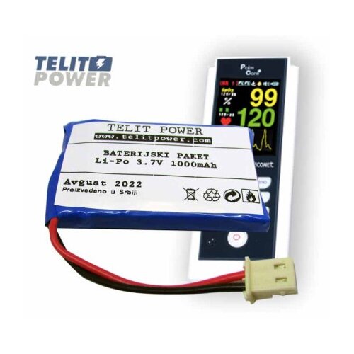 Telit Power Baterija Li-Po 3.7V 1000mAh za Palmcare Plus Puls Oksimetar ( P-2177 ) Slike