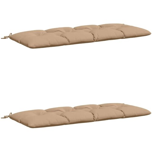  Jastučići za klupe VIANEN 2 kom. 100% poliester Pijesak - Pijesak 150 x 60 x 12 cm Slike