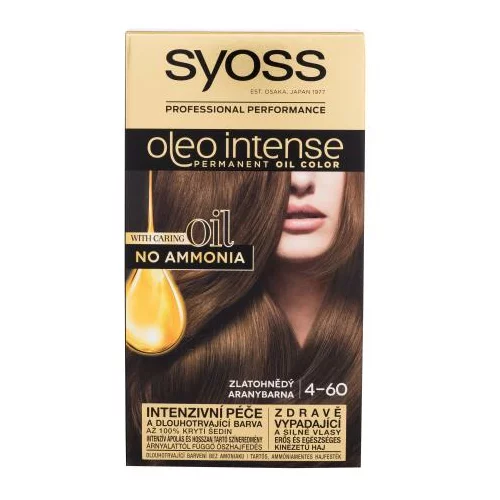 Syoss Oleo Intense Permanent Oil Color boja za kosu obojena kosa 50 ml Nijansa 4-60 gold brown za ženske true