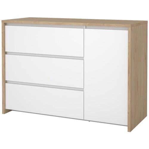 Tvilum Bela/v naravni barvi komoda v hrastovem dekorju 119x84x48 cm Next &amp;ndash; Slike