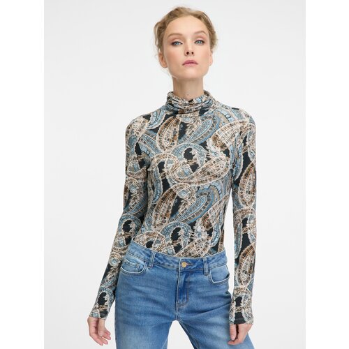 Orsay Blue women's patterned turtleneck - Women's Cene