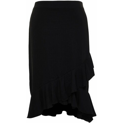 Trendyol Curve Black Midi Woven Skirt Slike
