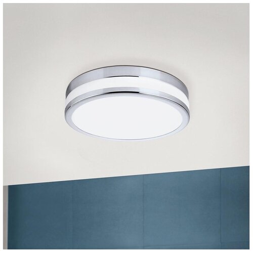 Eglo palermo plafonjera/1, led, 24w, 2100lm, ip44, prom 295, krom/bijela Cene