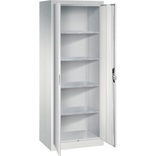C+P Delavniška omara s krilnimi vrati, VxŠxG 1950 x 700 x 500 mm, svetlo sive / svetlo sive barve Cene