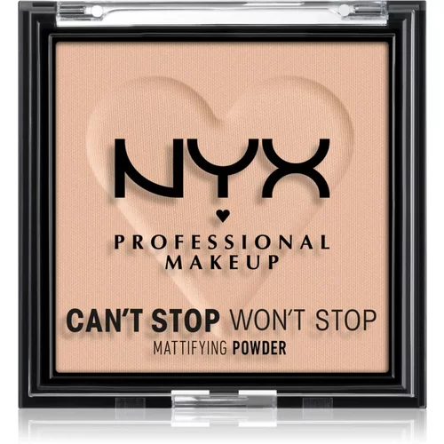 NYX Professional Makeup Can't Stop Won't Stop Mattifying Powder matirajoči puder odtenek 04 Meduim 6 g