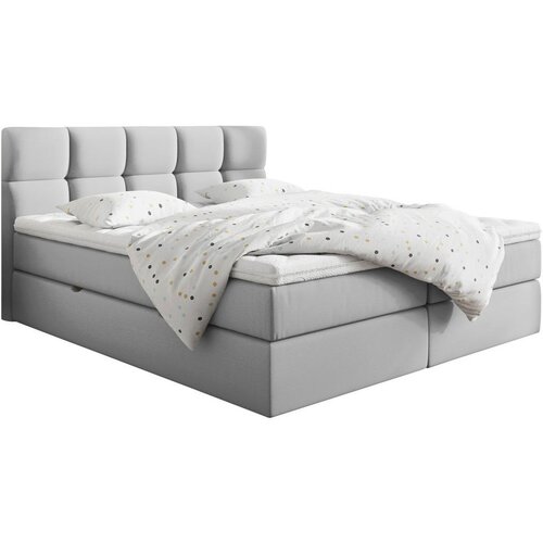 Livetastic POSTELJA Z VZMETNICO 180 cm x 220 cm , les, tekstil, leseni material svetlo siva Cene
