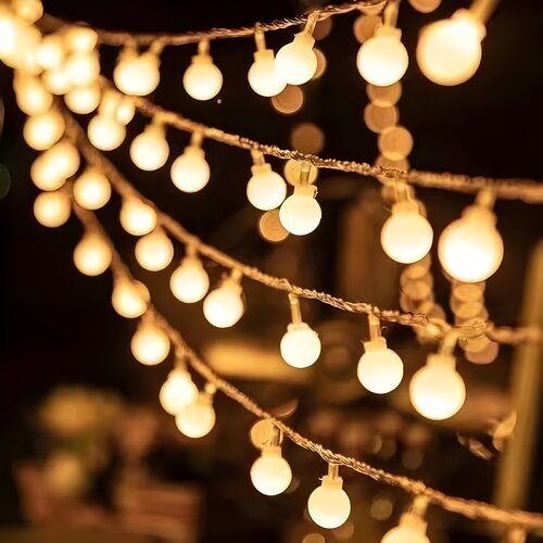 IZMAEL LED Girlanda 3 m (20 LED žarulja) USB &amp;ndash; Dekorativne kuglice - Bijela Slike