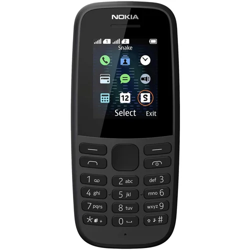 Nokia Telefon mobilni, 1.77” zaslon, Dual SIM, FM radio – 105 DS Black