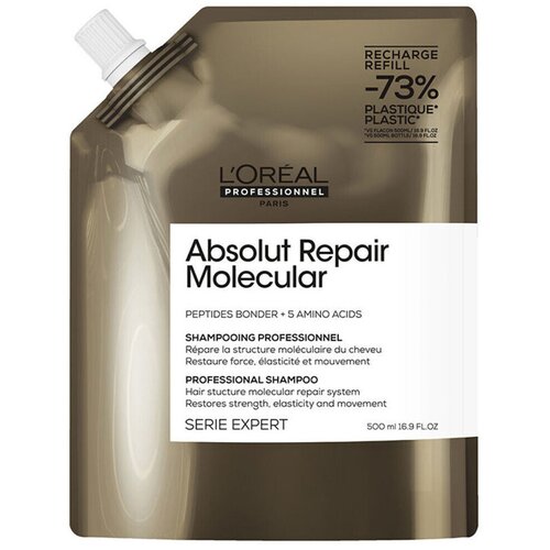 L&amp;acute;Or&amp;eacute;al Paris &amp;Scaron;amponi Absolute Repair Molecular Shampoo Nachf&amp;uuml;llpackung 500 m Slike