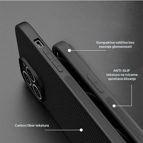  Maska za Samsung A15 4G/ A155F/ A15 5G/ A156B Carbon fiber crna Cene
