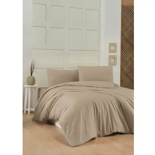 Mijolnir Bež pamučna posteljina za bračni krevet 200x200 cm –
