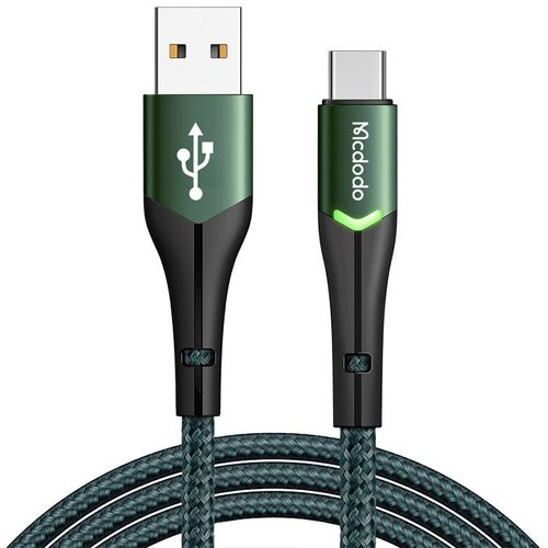 McDodo USB na USB-C Magnificence CA-7961 LED kabel, 1m (zelen), (20627579) Cene