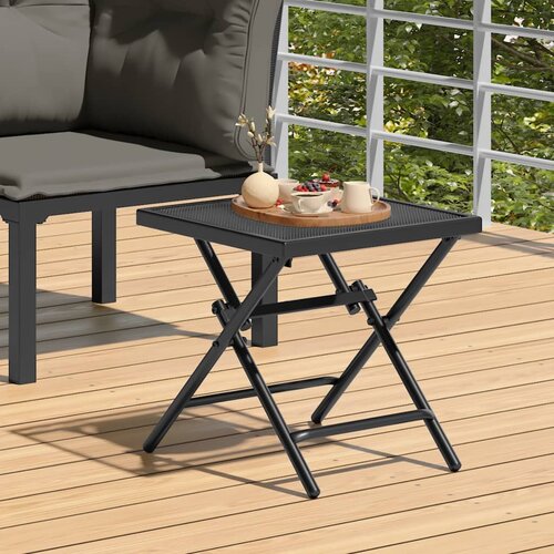VidaXL Sklopivi vrtni stol antracit 38 x 38 x 38 cm od čelične mreže Slike