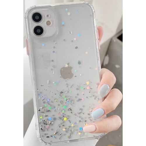  MCTK6-IPHONE 13 Pro Max Furtrola 3D Sparkling star silicone Transparent Cene