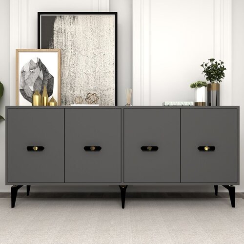 Hanah home konzolni sto Fly, 180x82.6x35 cm, Antracit Cene