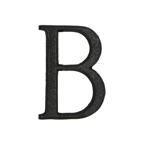 Kućni broj b (visina: 80 mm, crne boje, aluminij)